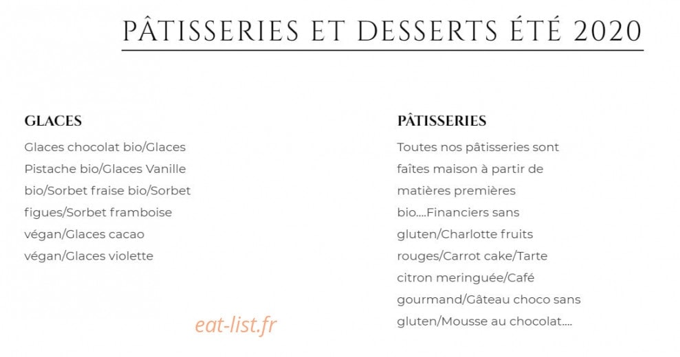 Carte et menu de Biofoodies Café à Toulouse — Patisseries et desserts