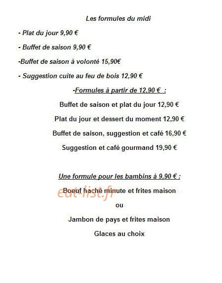 Bistro Crampel — carte page 1