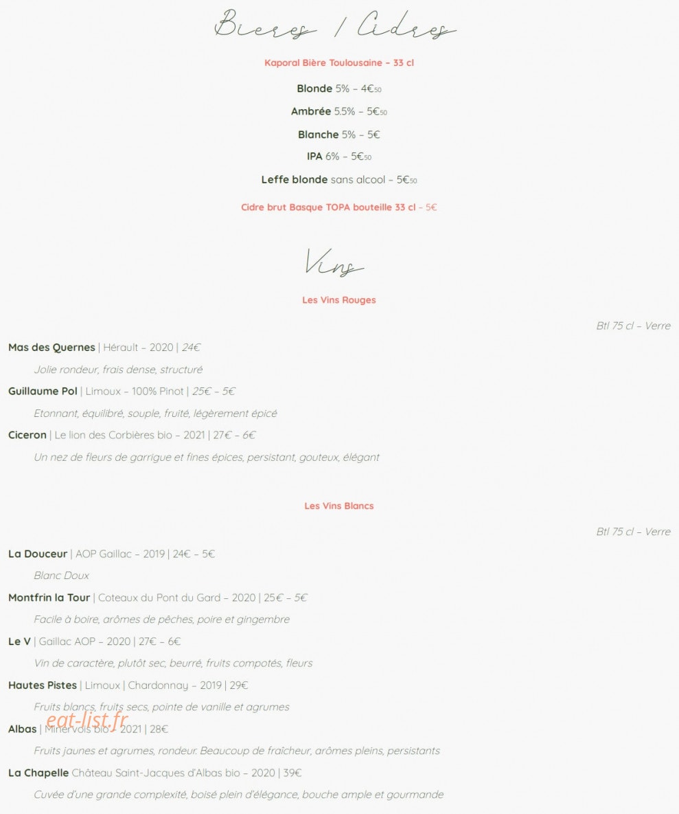 Bloomy Bistronomie Végétale — carte page 7