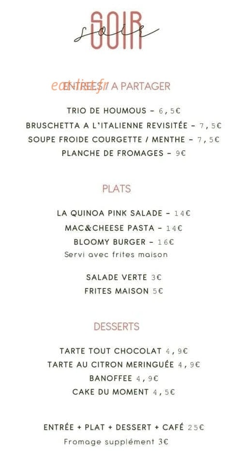 Bloomy — carte page 1