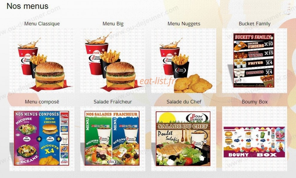Boum Burger — carte page 5