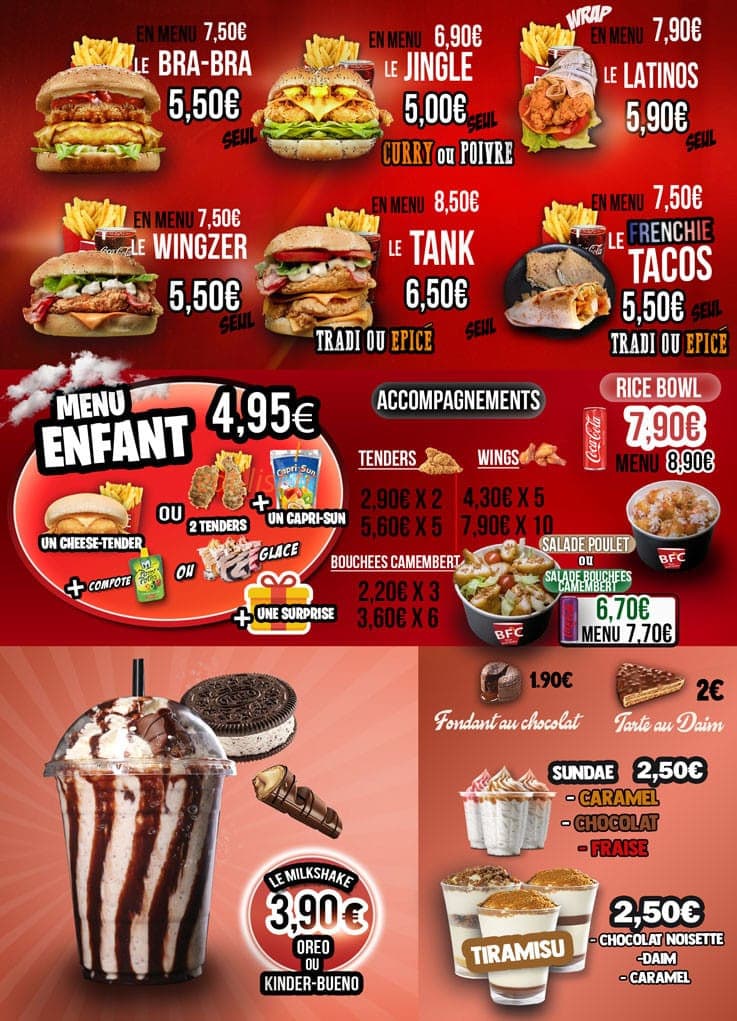 Boum Fried Chicken — carte page 2