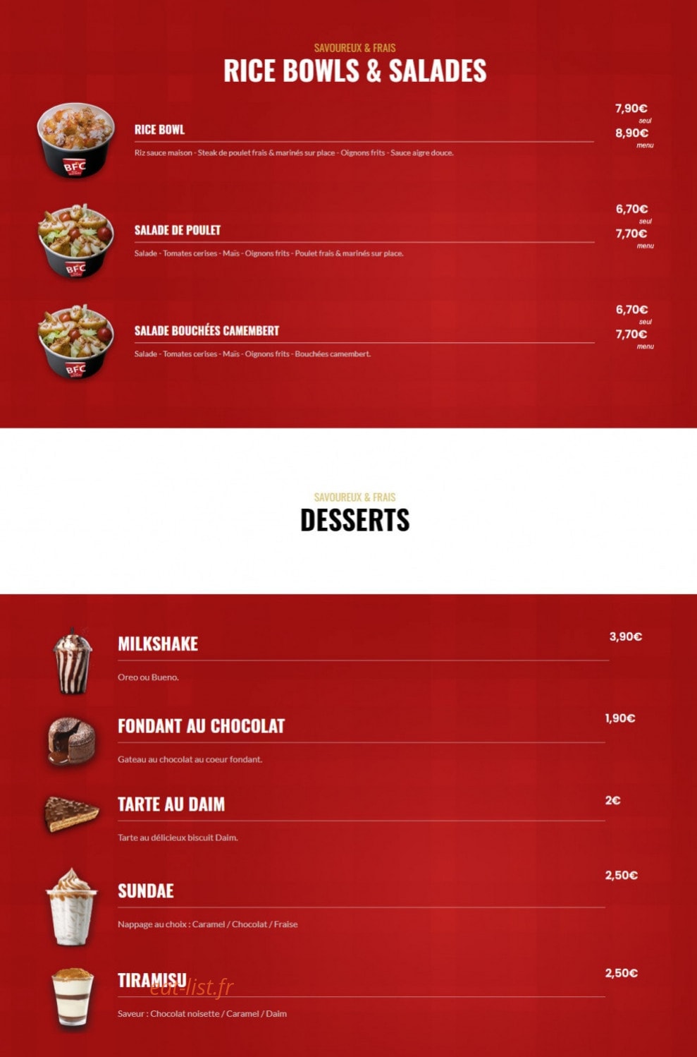 Boum Fried Chicken — carte page 4