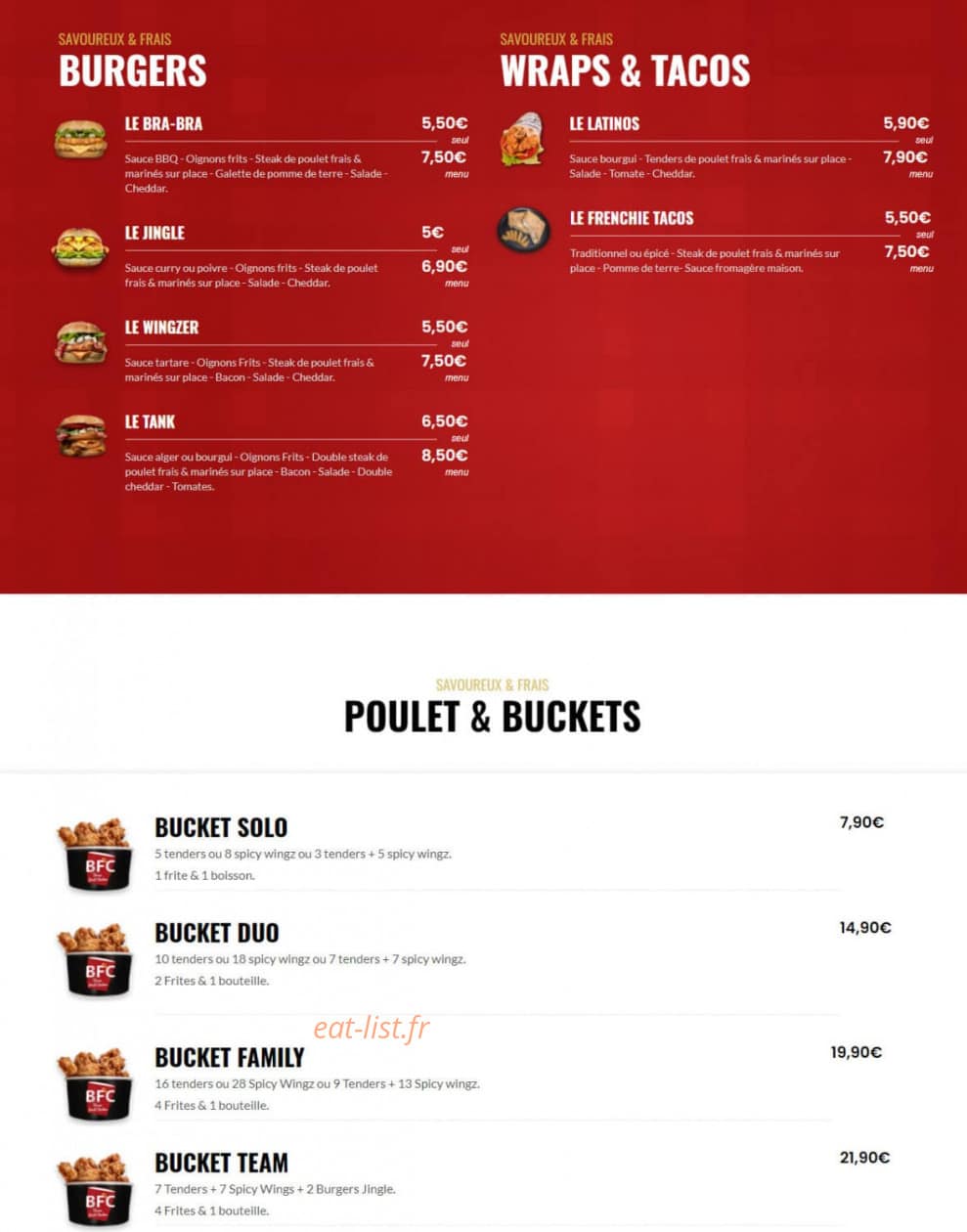 Boum Fried Chicken — carte page 3