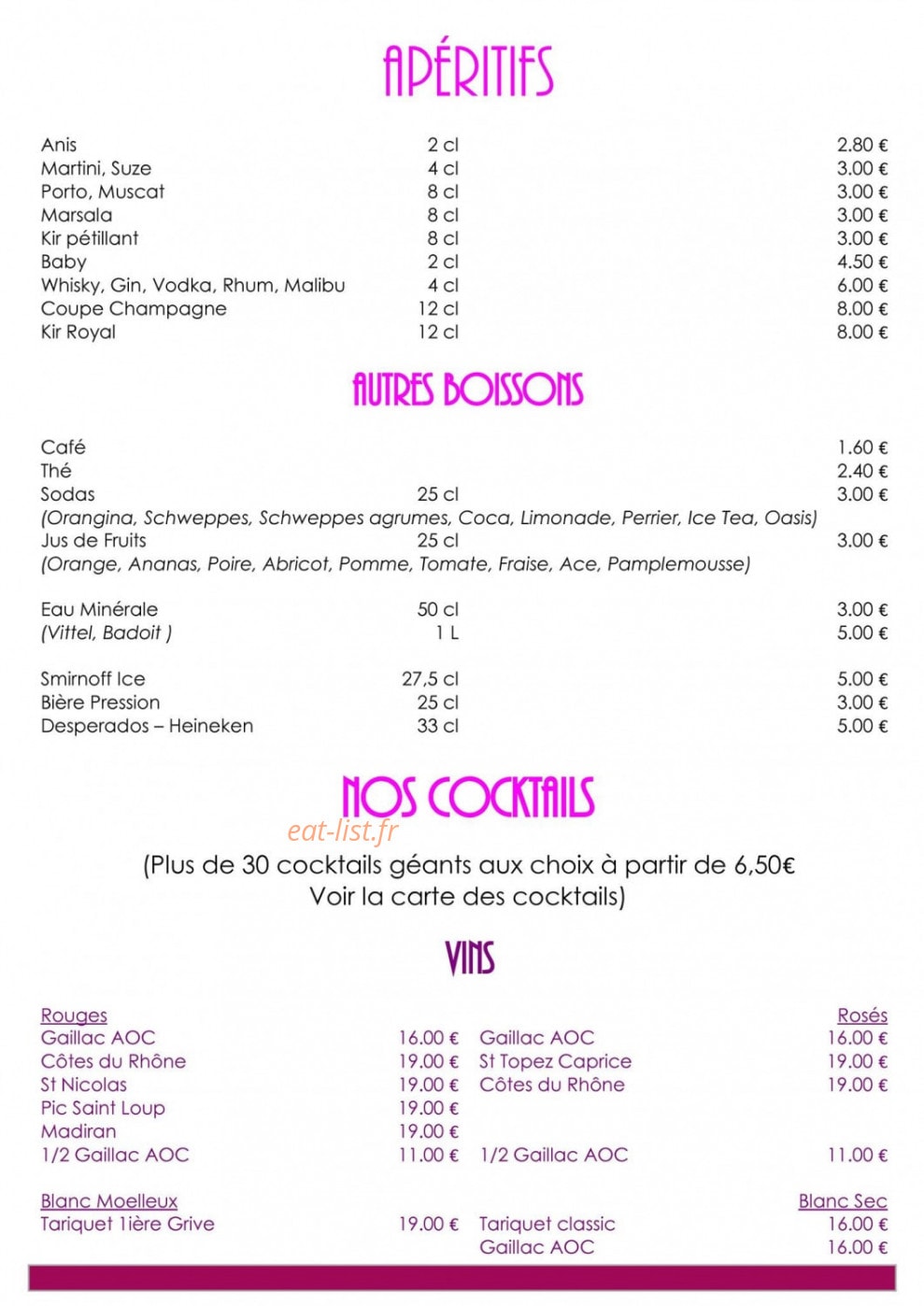 Bowling center — carte page 2