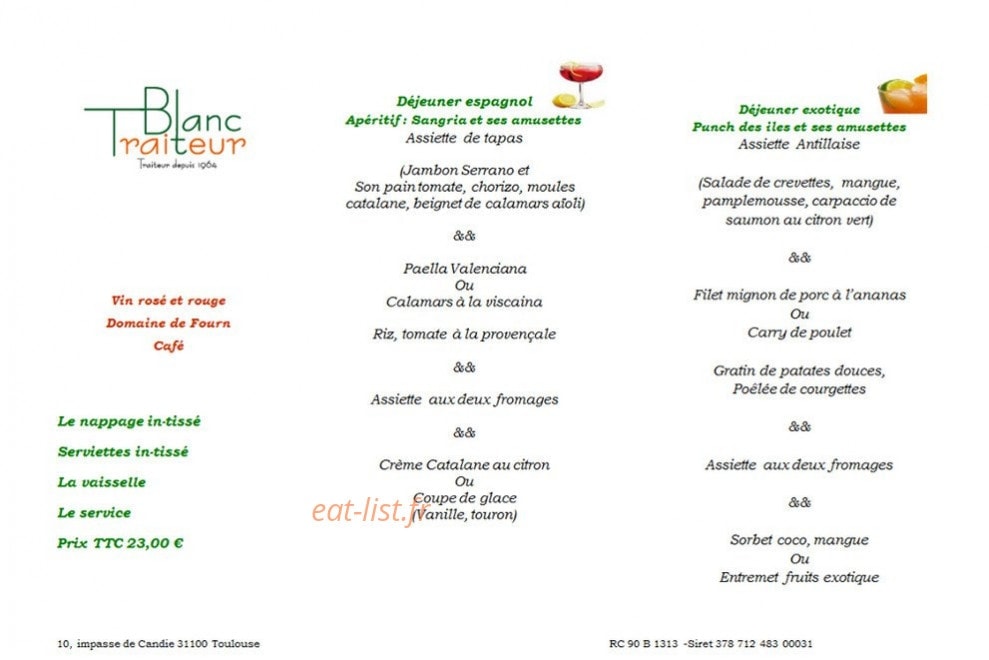 Brasserie de Candie — carte page 2