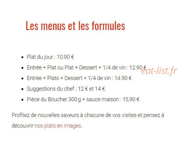 Brasserie Les Turres — carte page 2