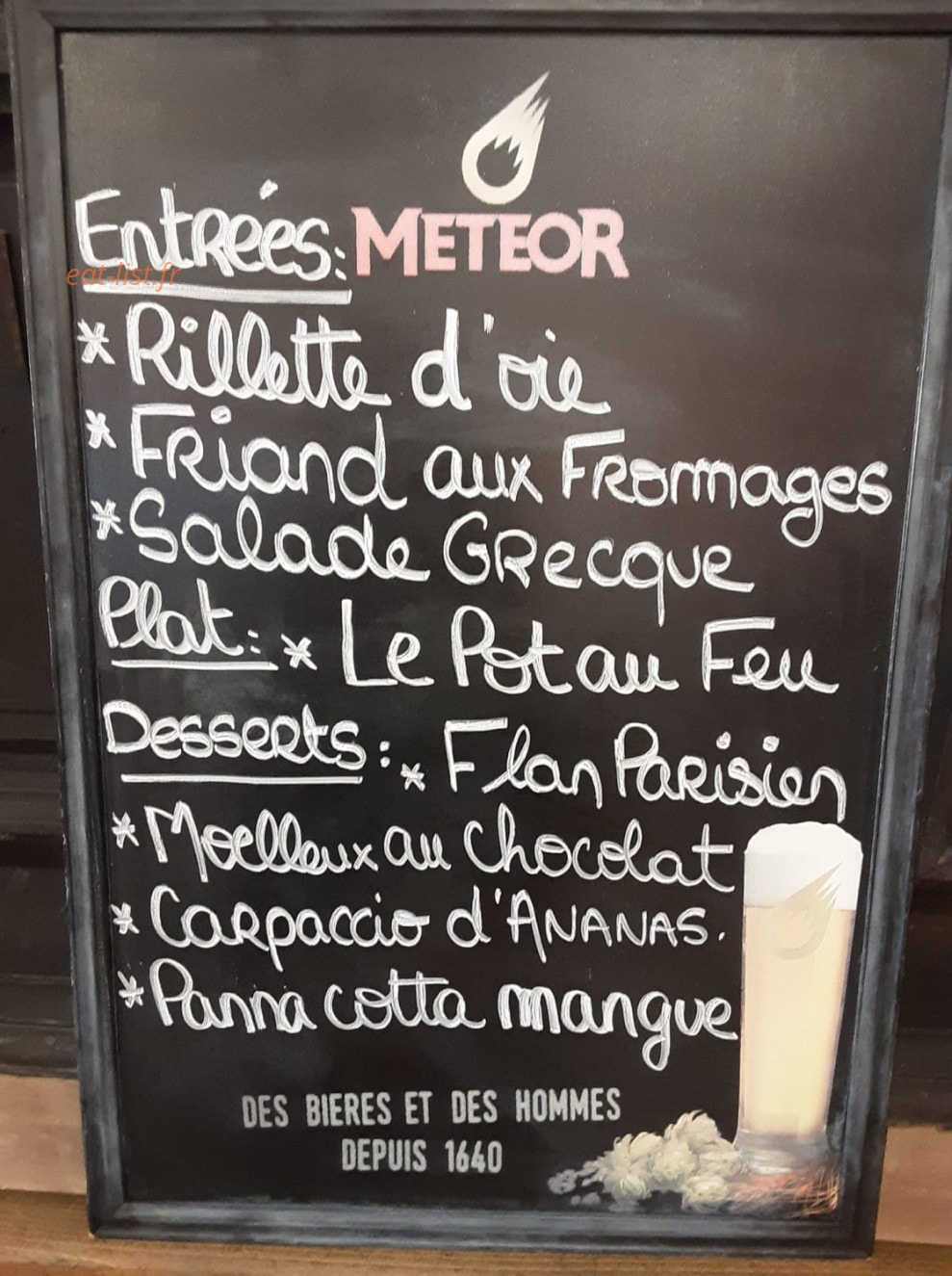 Brasserie Les Turres — carte page 1