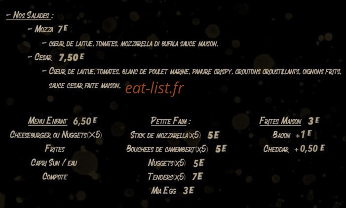 Burger'mia — carte page 3