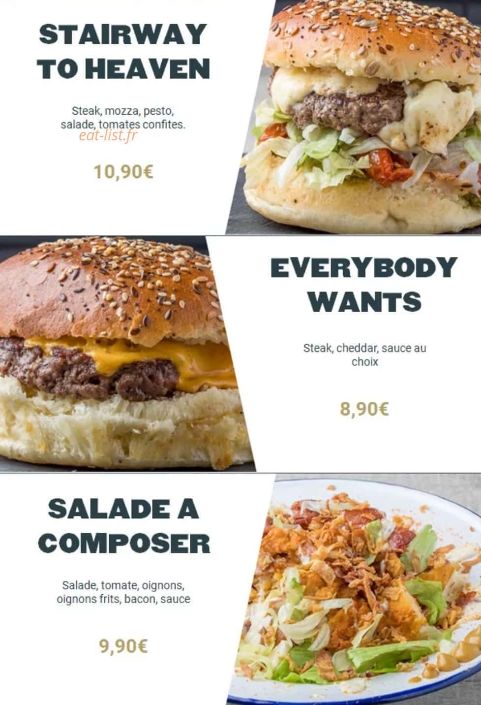 Burger'N'co — carte page 3