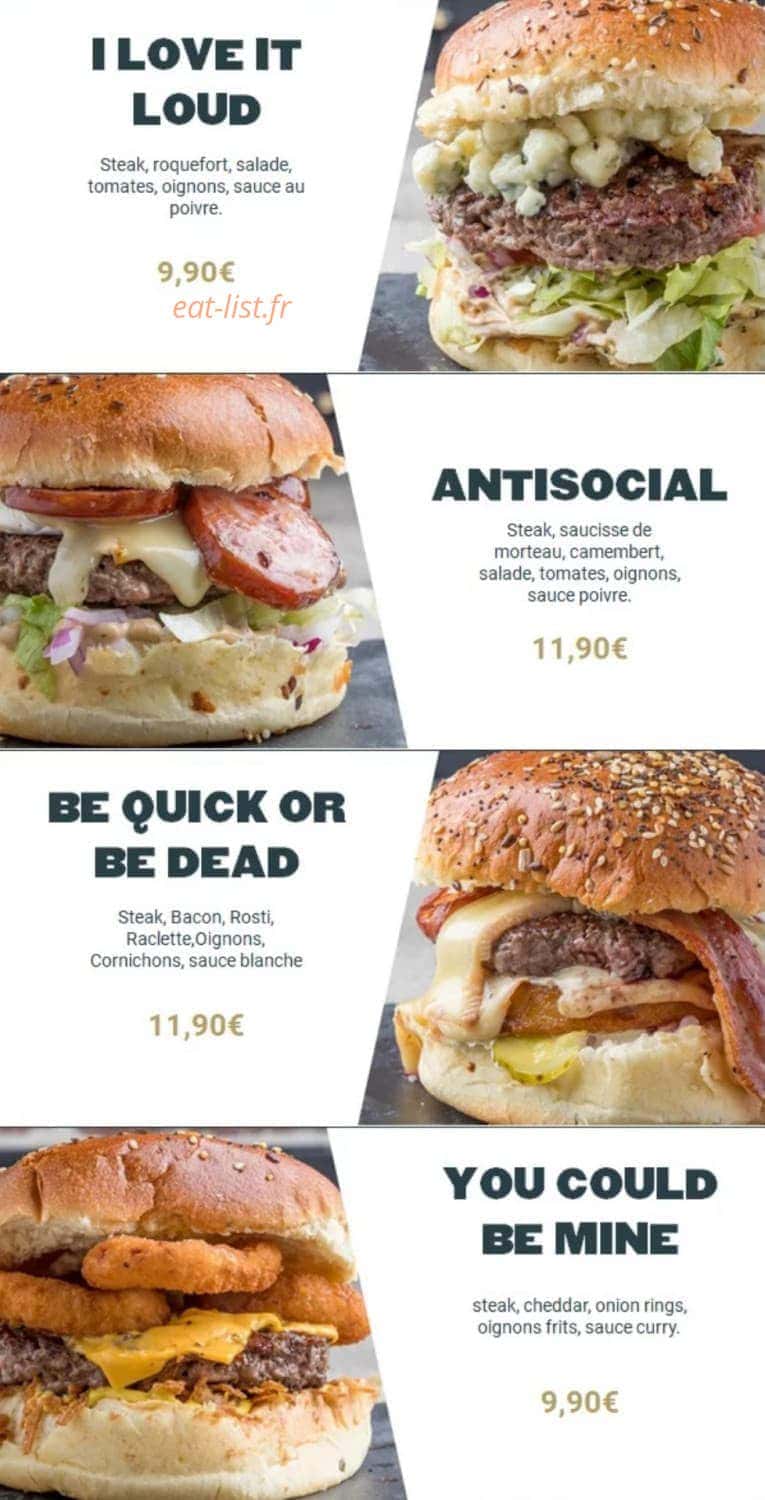 Burger'N'co — carte page 2