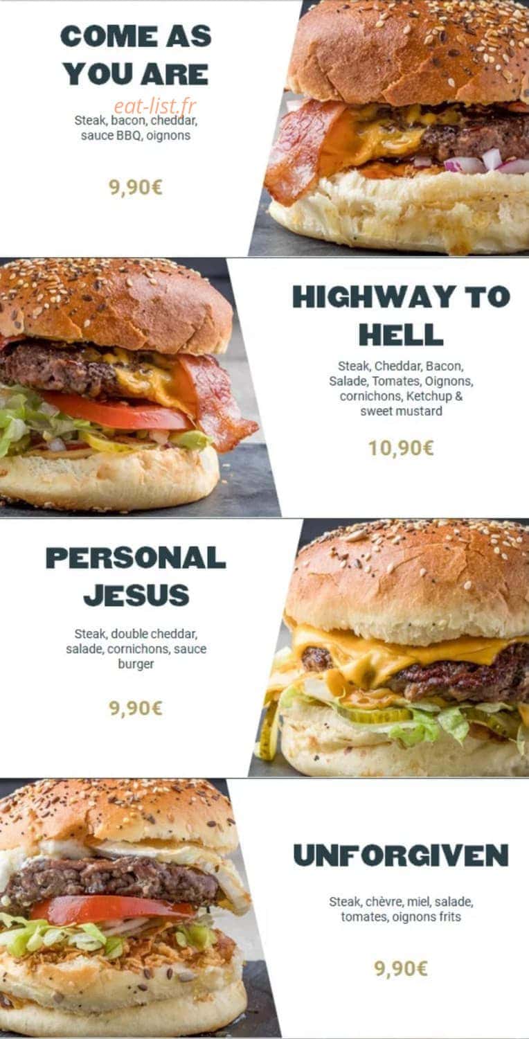 Burger'N'co — carte page 1