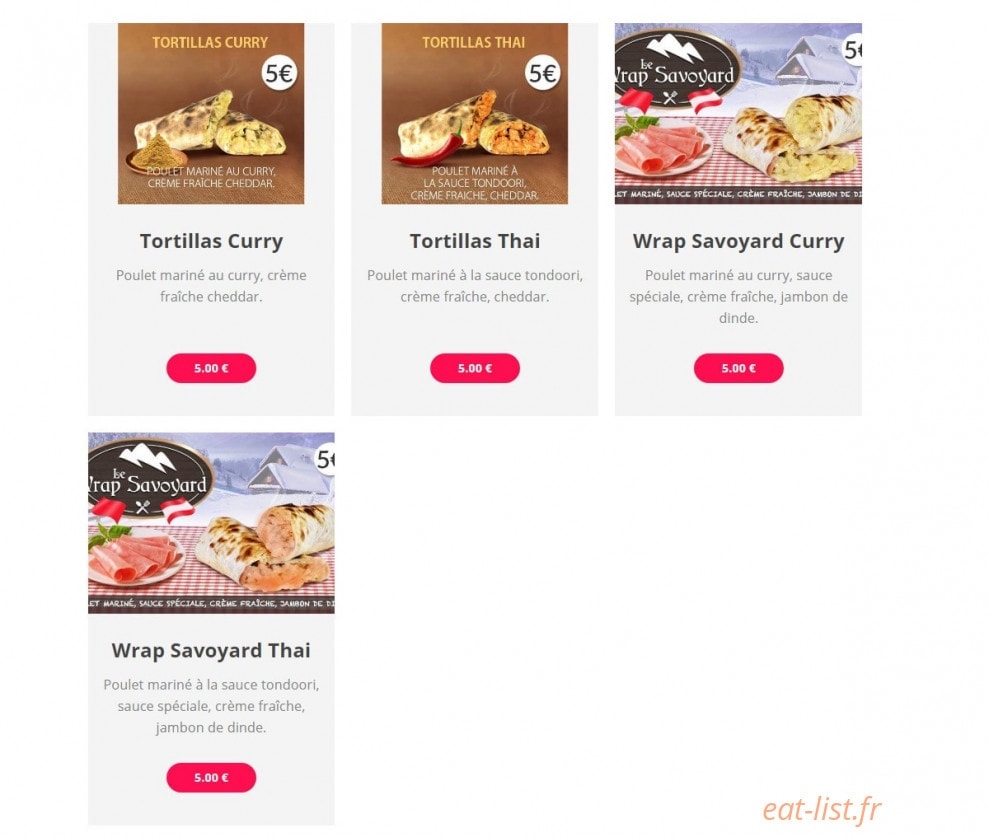 Burger Night — carte page 4