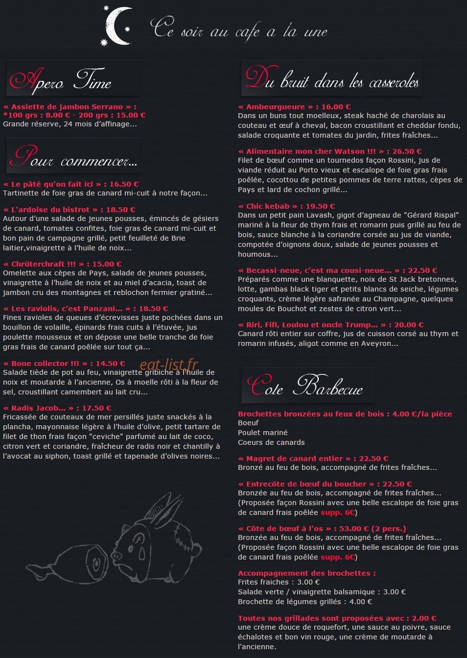Café à la Une — carte page 3