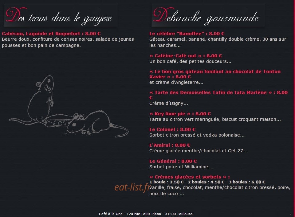 Café à la Une — carte page 4