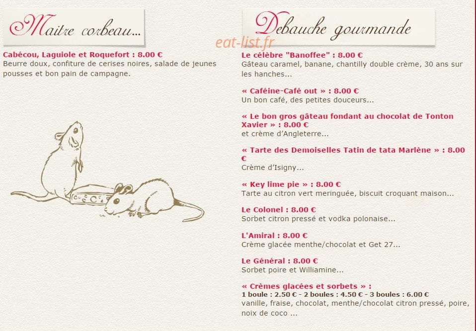 Café à la Une — carte page 2