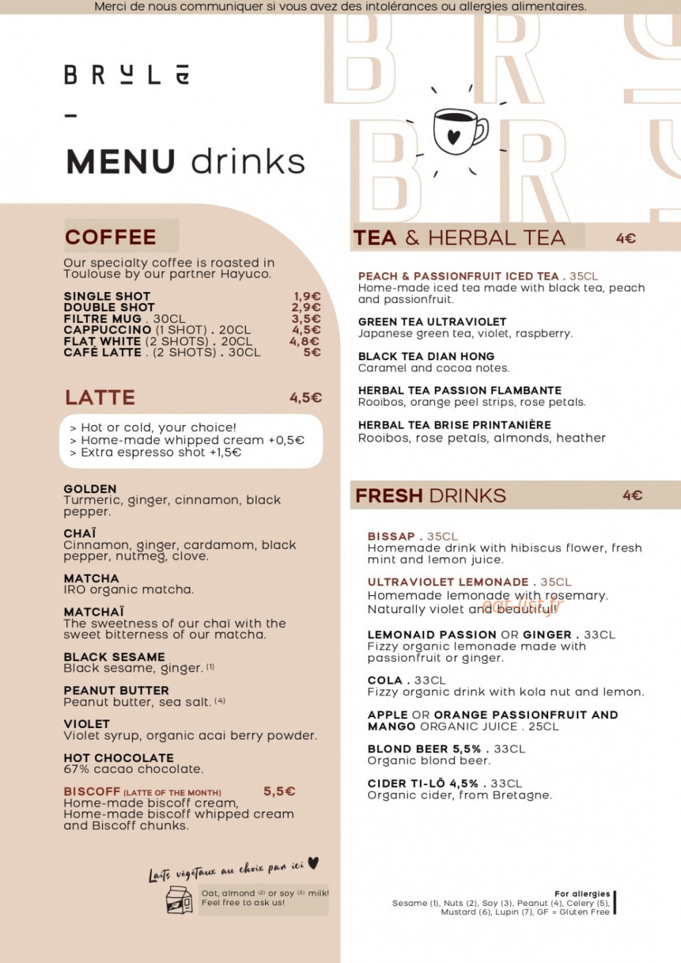 Café Brûlé — carte page 4