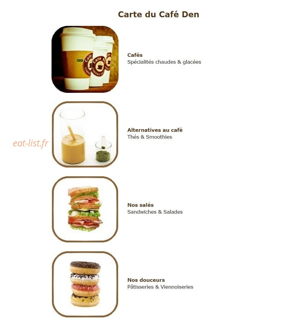 Café Den — carte page 3