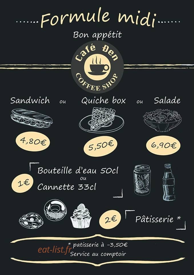 Café Den — carte page 2