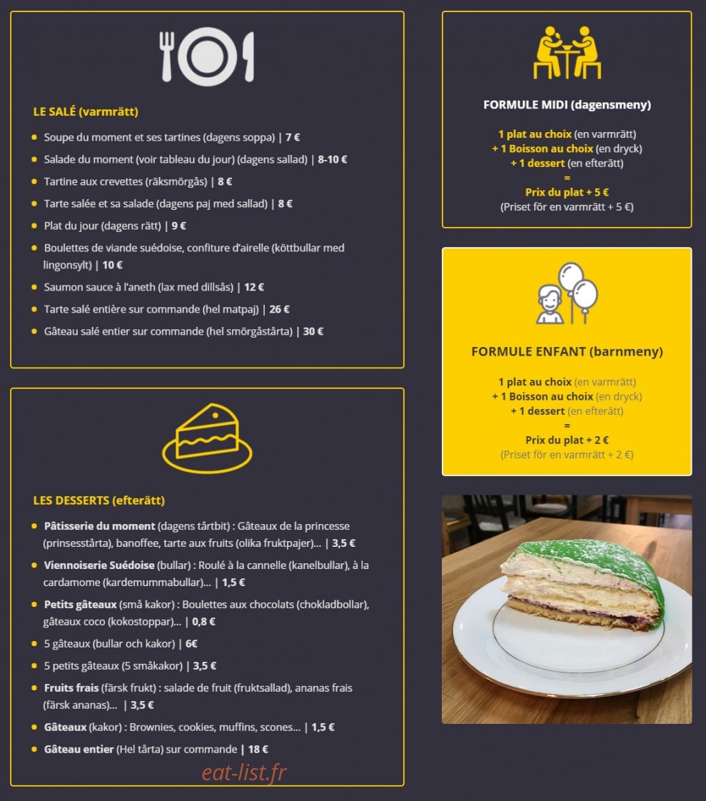 Café FIKA — carte page 1
