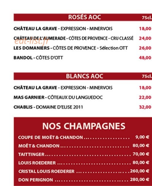 Café Francis — carte page 6