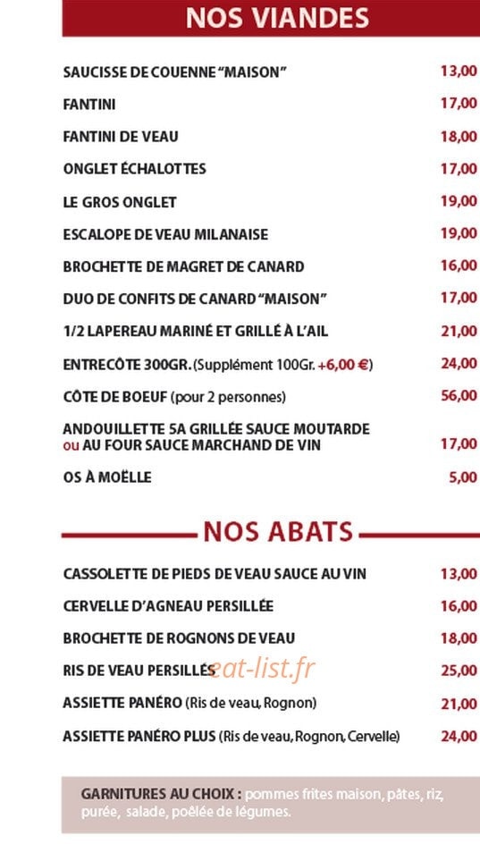 Café Francis — carte page 2