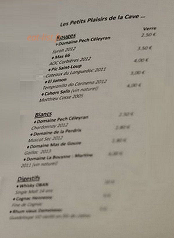 Café Garonne — carte page 2