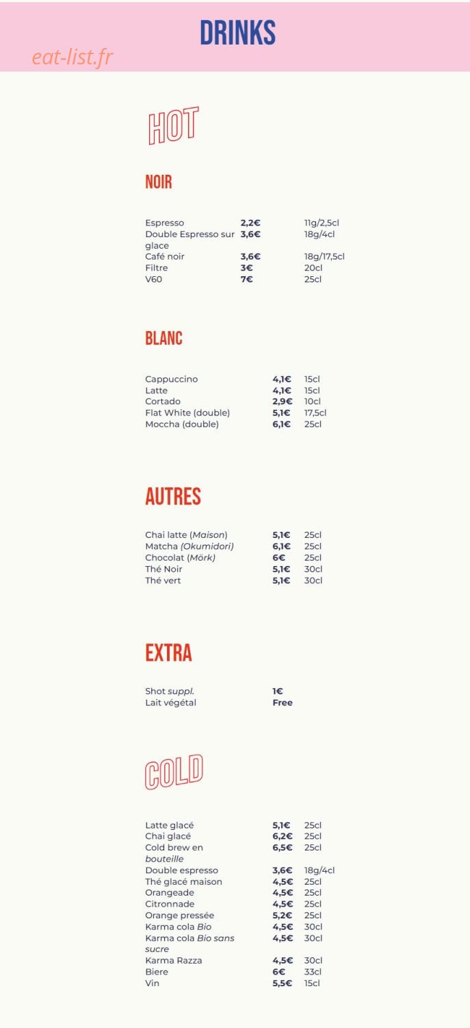 Café La Fiancée — carte page 4