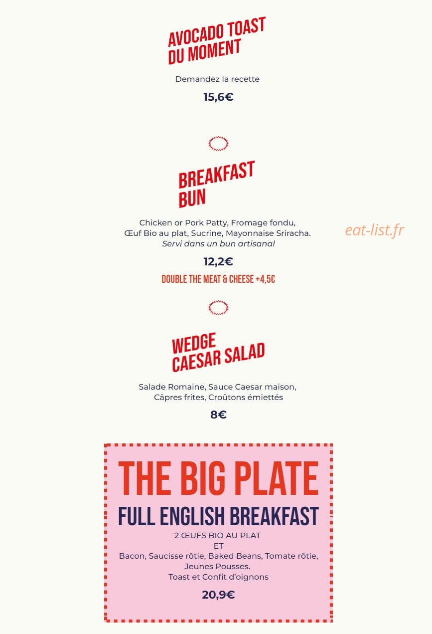 Café La Fiancée — carte page 2