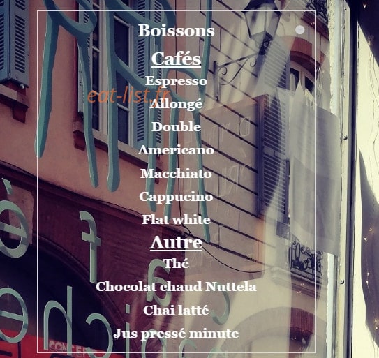 Café Papiche — carte page 3