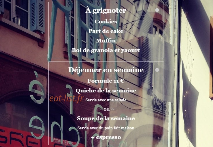 Café Papiche — carte page 1