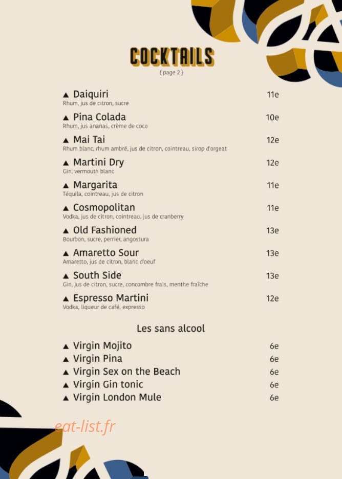 Café Triplette — carte page 6