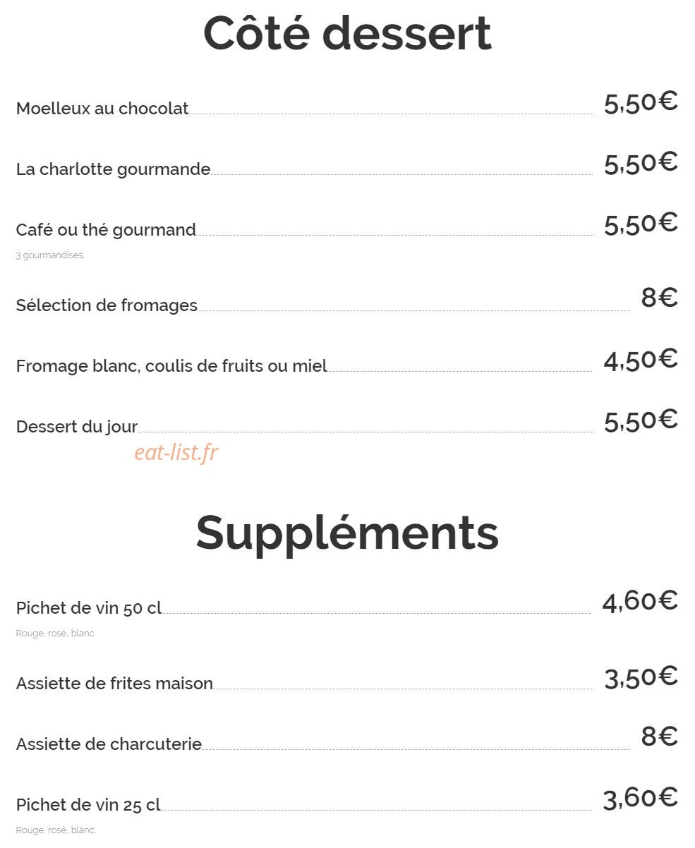 Carno Caffé — carte page 3