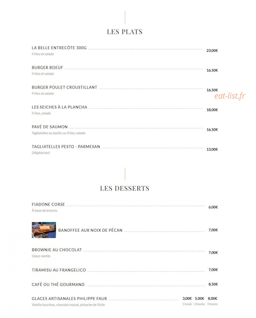 Carte et menu de Casa Dupuy à Toulouse — Les plats et desserts