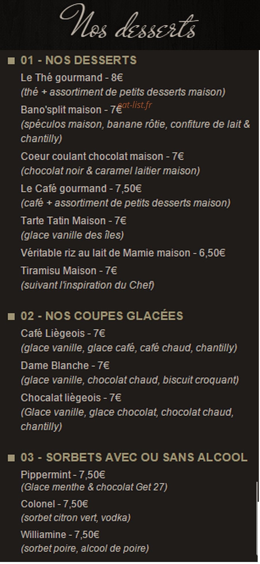 Chez Casi — carte page 6