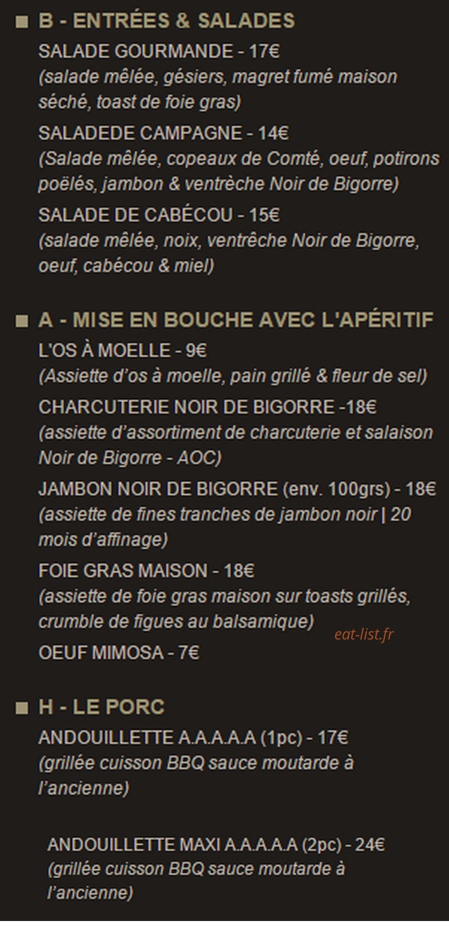 Chez Casi — carte page 4