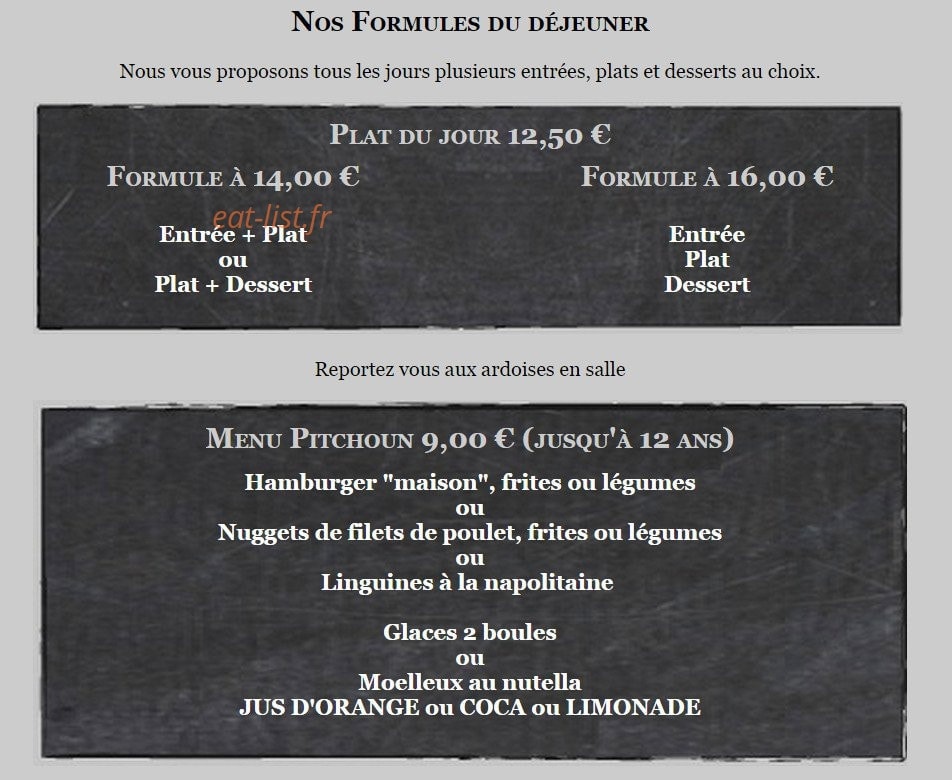 Chez Ingall's — carte page 2