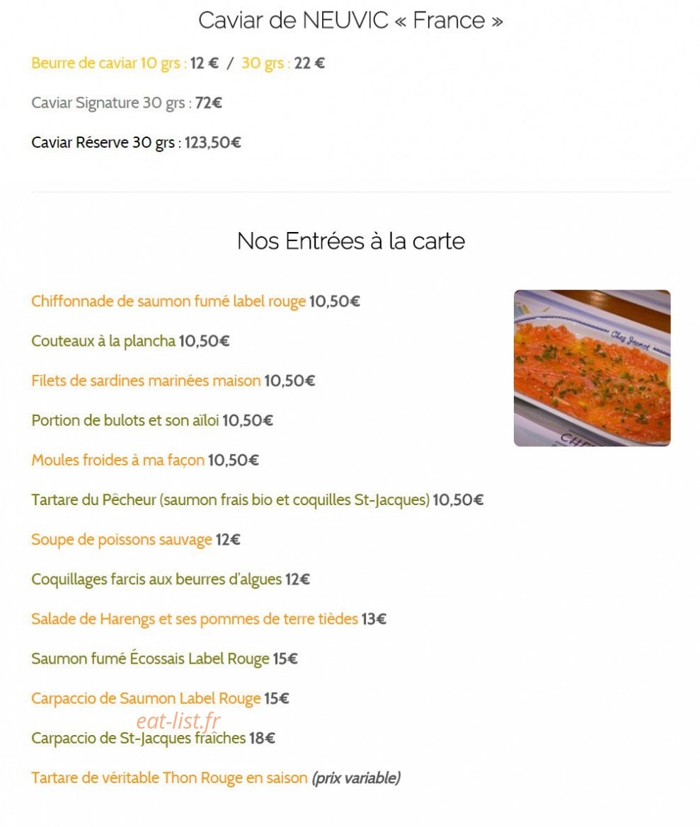 Chez Jeannot — carte page 3