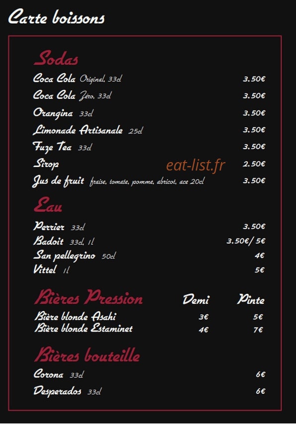 Chez Joseph — carte page 3