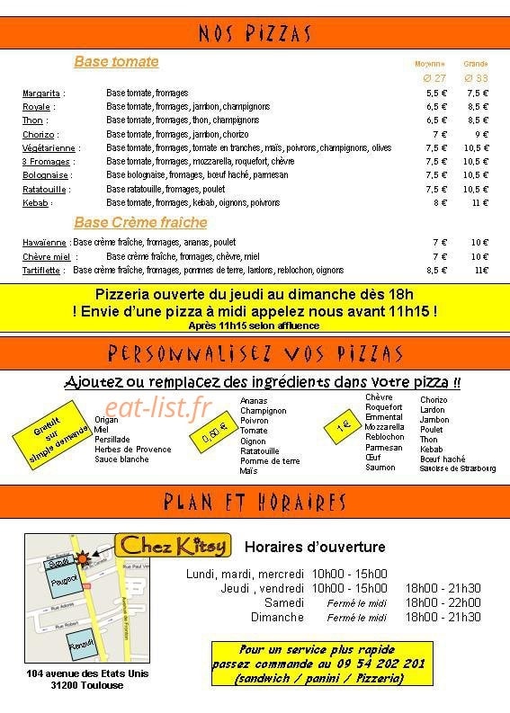 Chez Kitsy — carte page 2