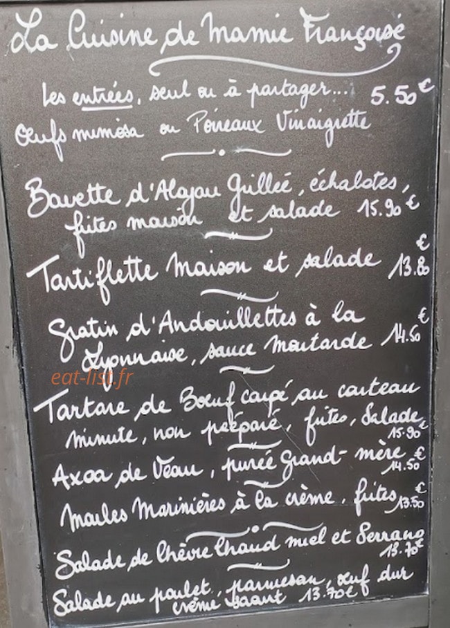 Chez Mamie — carte page 1