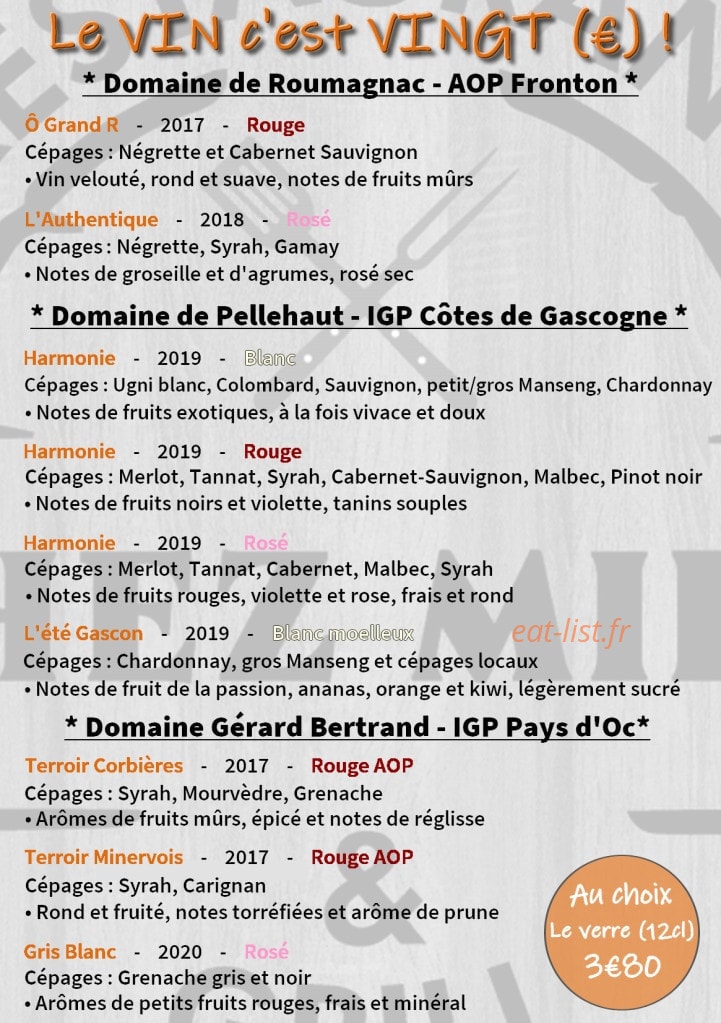 Chez Mika — carte page 2