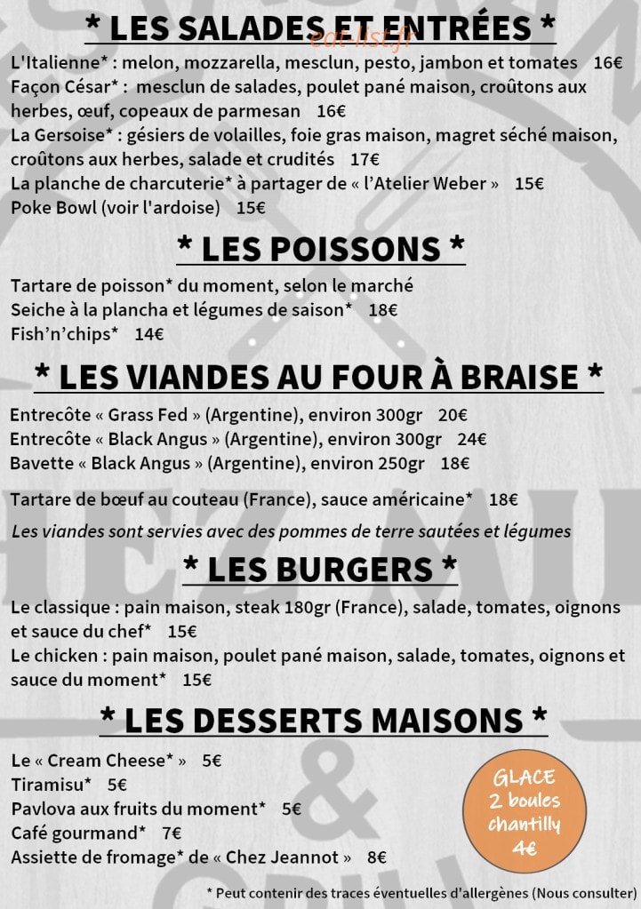 Chez Mika — carte page 1