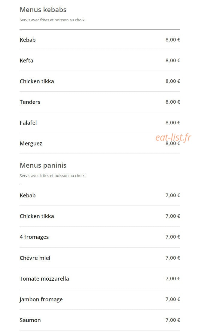 Chez Naan — carte page 4