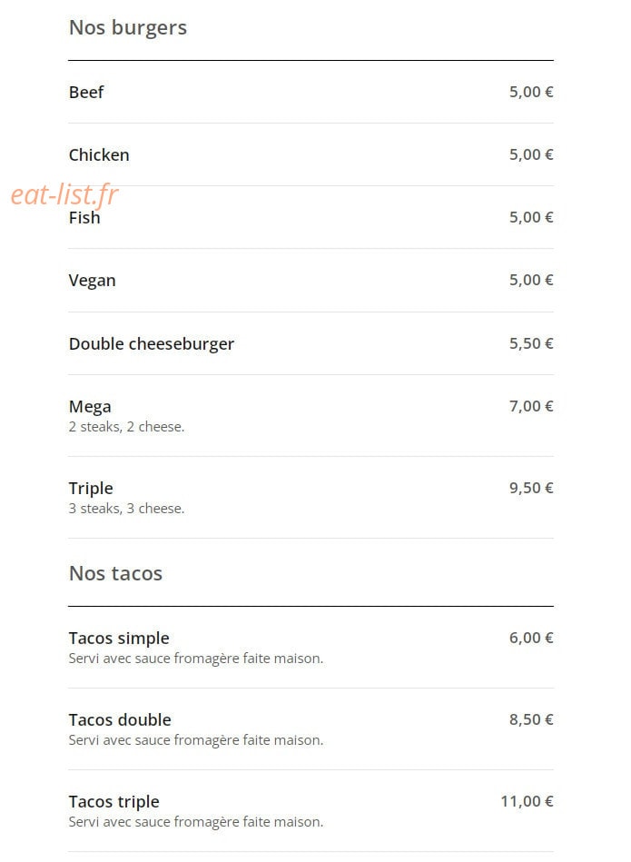 Chez Naan — carte page 6
