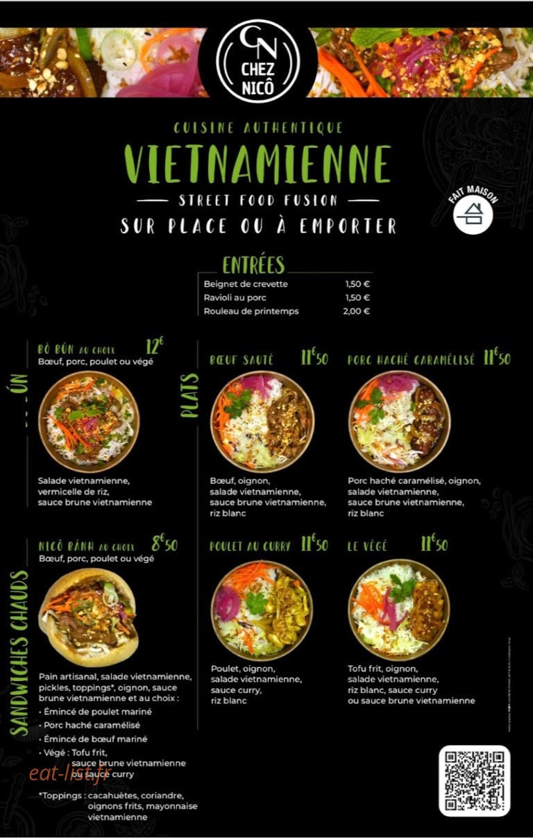 Chez Nicô — carte page 1