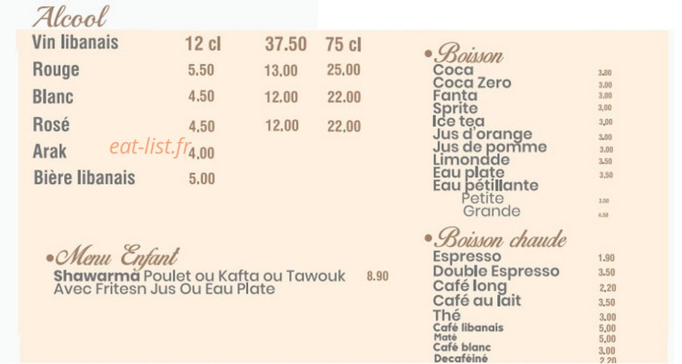 Chez Teta — carte page 2