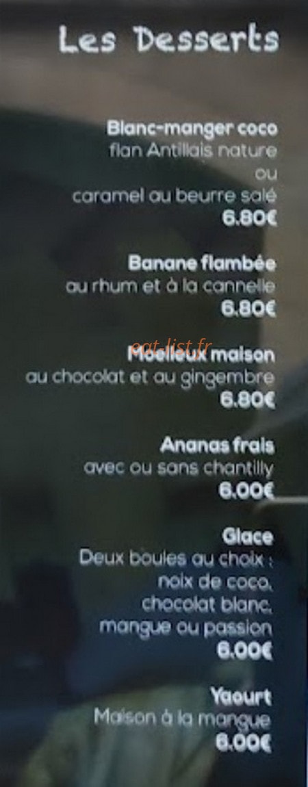 Chez Yvonne — carte page 2