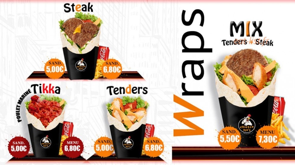 Chicken Ben's — carte page 4