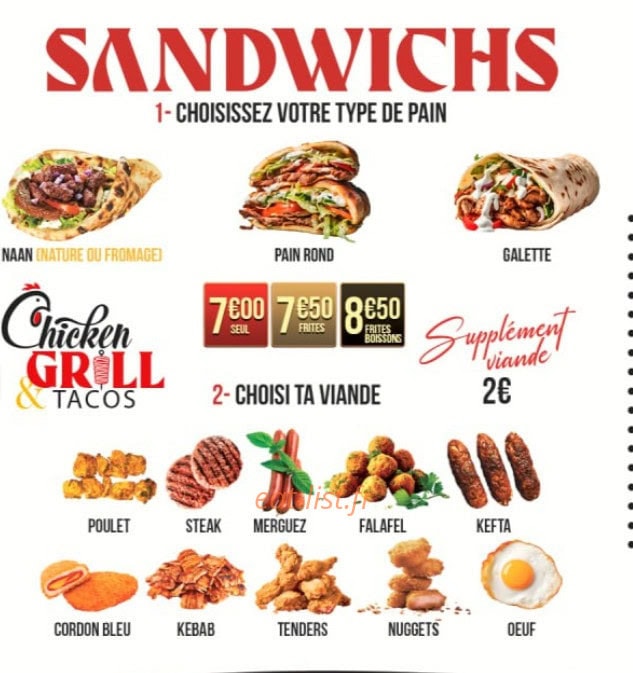 Chicken grill & tacos — carte page 3